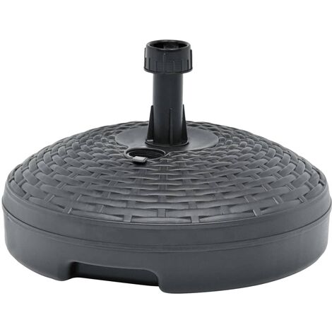 Base de sombrilla rellenable arena/agua ratán de plástico 20 L vidaXL