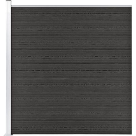 Valla de jardín de WPC gris 175x186 cm vidaXL