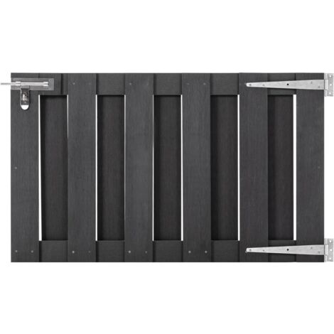 Puerta de jardín de WPC gris 100x60 cm vidaXL