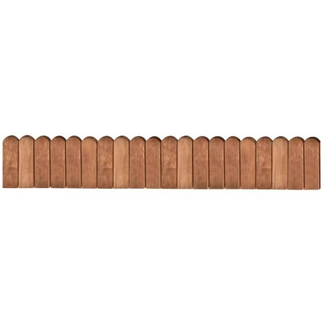 Rollo de borde de madera de pino impregnada marrón 120 cm vidaXL
