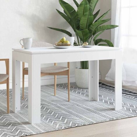 Mesa de comedor de madera contrachapada blanco 120x60x76 cm vidaXL