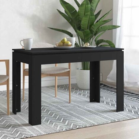Mesa de comedor de madera contrachapada negro 120x60x76 cm vidaXL