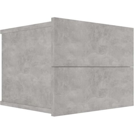 Mesita de noche madera contrachapada gris hormigón 40x30x30 cm vidaXL