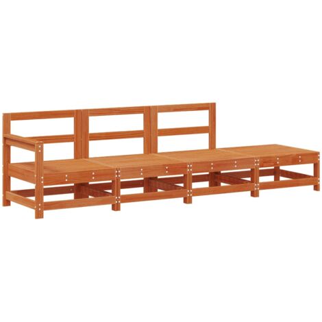 Unidades de sofá seccional Marrón Cera 252 x 62 x 70,5 cm vidaXL