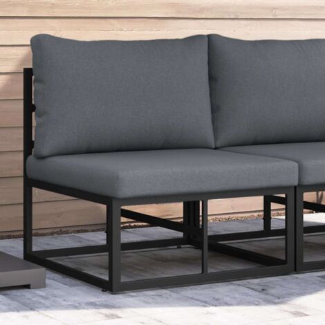 Muebles de Exterior Negro y Antracita 70 x 71,5 x 71 cm Metal vidaXL