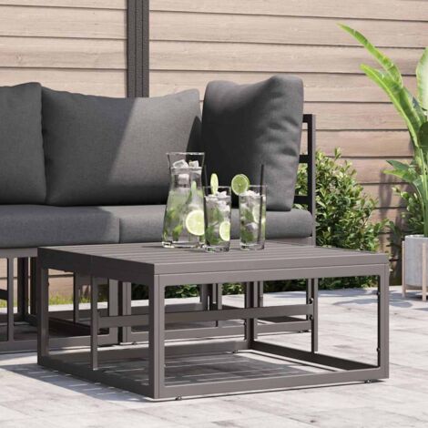 Muebles de Exterior Negro 70 x 70 x 32 cm Metal vidaXL