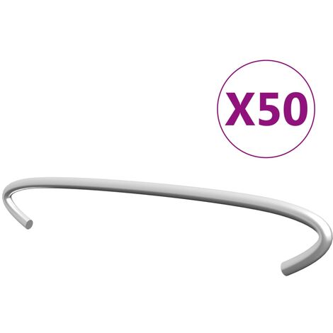 Ganchos de gaviones 50 unidades acero galvanizado 15 cm vidaXL