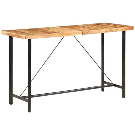 Mesa de bar, mesa de bar de altura de barra, cocina rectangular alta, patas  de mesa de hierro para mesa de madera, para espacios estrechos, bares