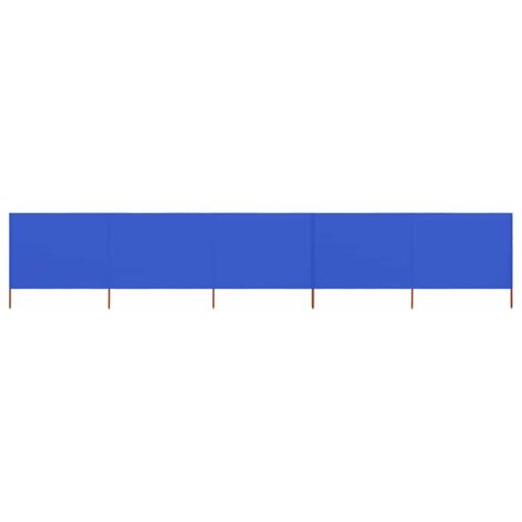Paravientos de 5 paneles tela azul celeste 600x120 cm vidaXL