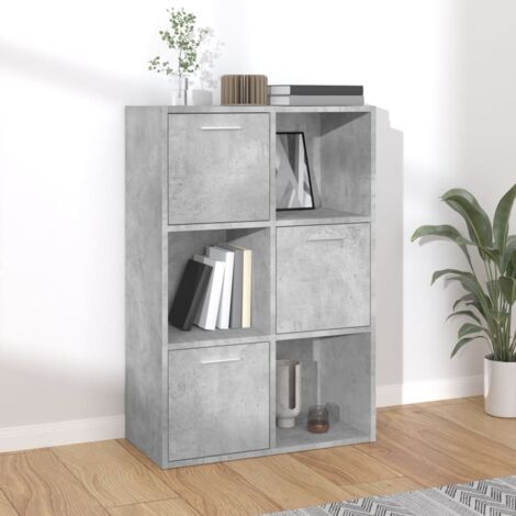 Armario almacenamiento madera contrachapada gris 60x29,5x90 cm vidaXL