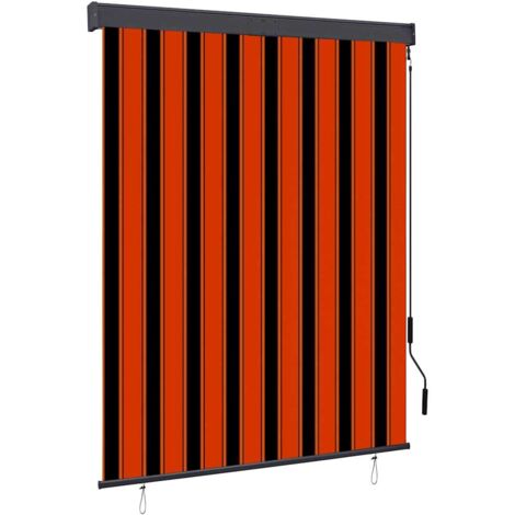 Estor enrollable de exterior naranja y marrón 140x250 cm vidaXL