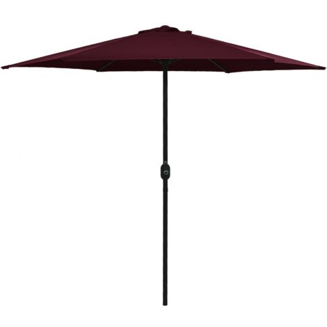 Sombrilla de jardín con palo de aluminio burdeos 270x246 cm vidaXL