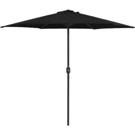 Sombrilla de jardín con palo de aluminio negra 270x246 cm vidaXL