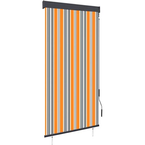 Estor enrollable de exterior amarillo y azul 80x250 cm vidaXL