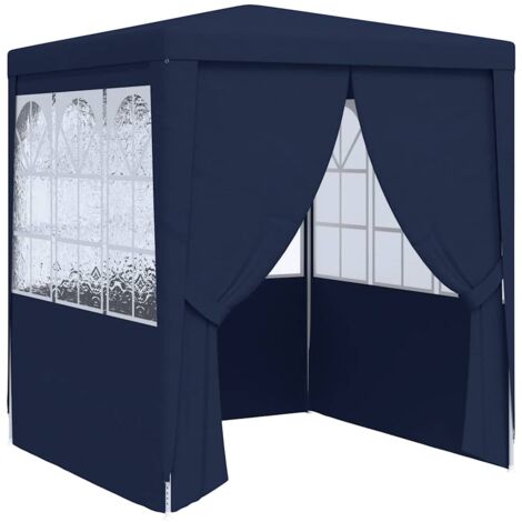 Carpa profesional de fiestas con paredes azul 90 g/m² 2,5x2,5 m vidaXL