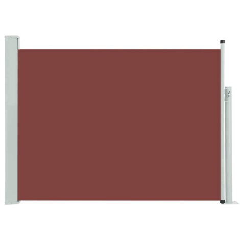 Toldo lateral retráctil de jardín marrón 100x500 cm vidaXL