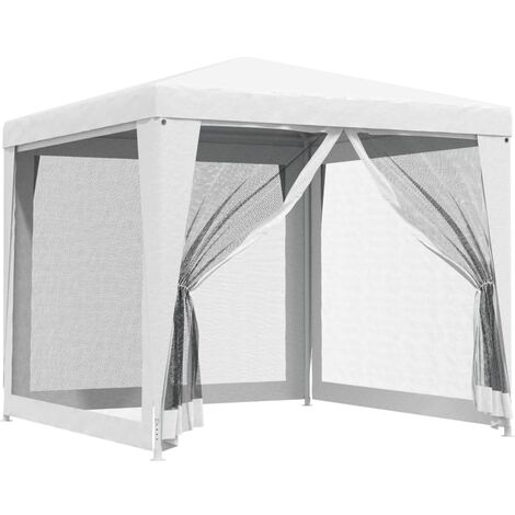 Carpa para celebraciones con 4 paredes de malla blanco 2,5x2,5m vidaXL