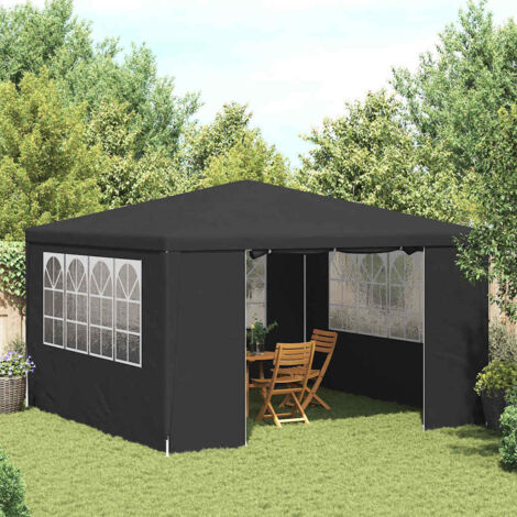 Carpa profesional para fiestas con paredes gris 90 g/m² 4x4 m vidaXL