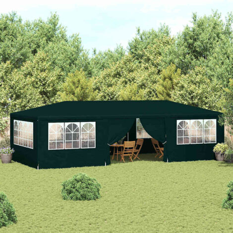 Carpa profesional para fiestas con paredes verde 90 g/m² 4x9 m vidaXL