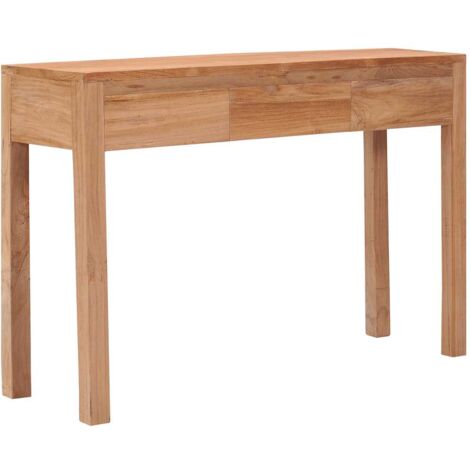 Mesa consola de madera maciza de teca 110x35x75 cm vidaXL