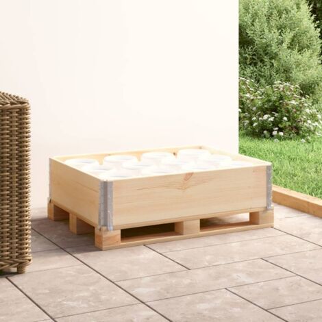 Collar de caja de pallet madera maciza de pino 60x80 cm vidaXL
