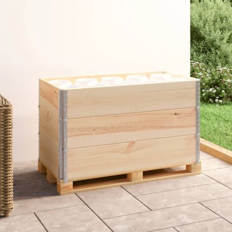 Furniture Limited - Collar de caja de palés 3 uds madera maciza