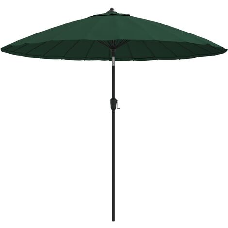 Sombrilla de jardín con palo de aluminio verde 270 cm vidaXL