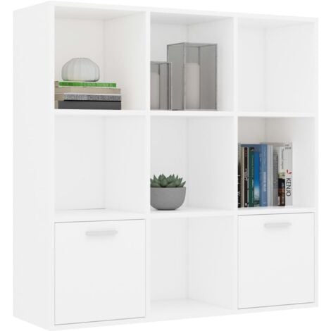 Estantería de madera contrachapada blanco 98x30x98 cm vidaXL