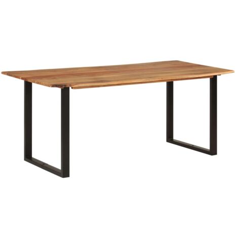 Mesa de comedor de madera maciza de acacia 180x90x76 cm vidaXL
