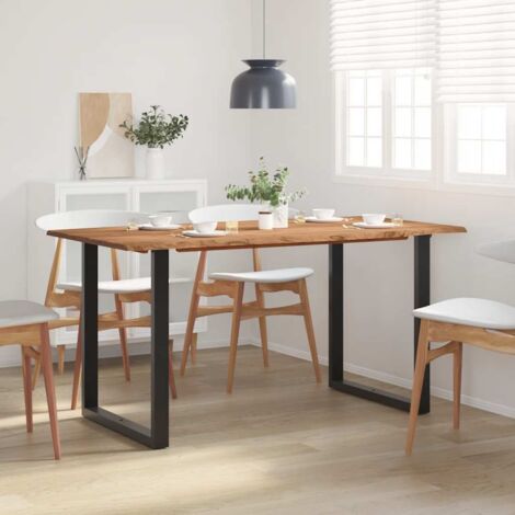 Mesa de comedor de madera maciza de acacia 154x80x76 cm vidaXL