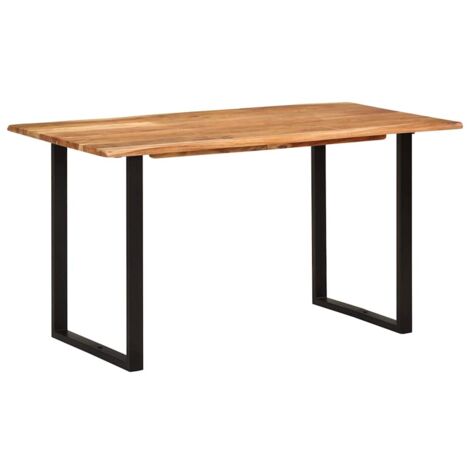 Mesa de comedor de madera maciza de acacia 140x70x76 cm vidaXL