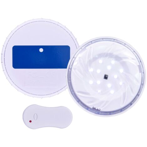 Lámpara LED sumergible flotante piscina mando distancia blanco vidaXL