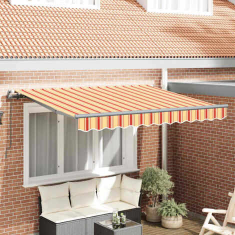 Toldo Retráctil Amarillo 300 x 200 cm tela vidaXL
