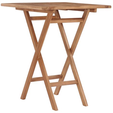 Mesa plegable de jardín madera maciza de teca 60x60x75 cm vidaXL
