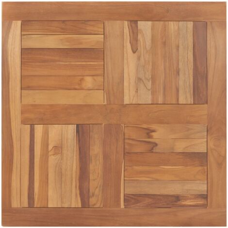 Superficie de mesa cuadrada madera maciza de teca 80x80x2,5 cm vidaXL
