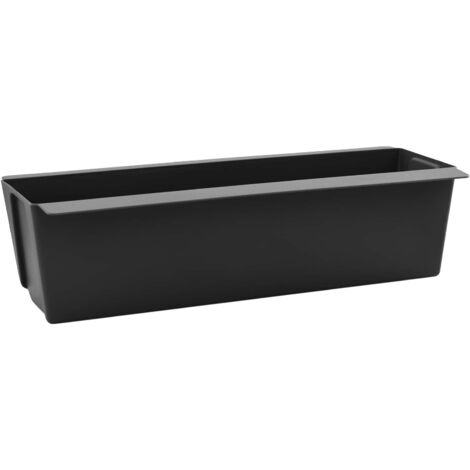 Cajas de flores para palets Euro 12 pcs Negro vidaXL (1/5)