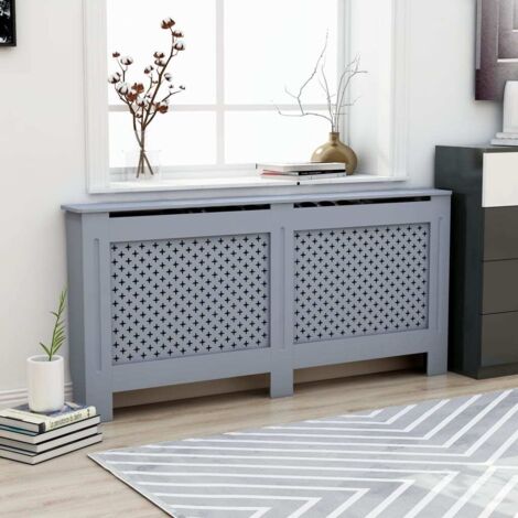 Cubierta para radiador MDF gris antracita 172x19x81,5 cm vidaXL