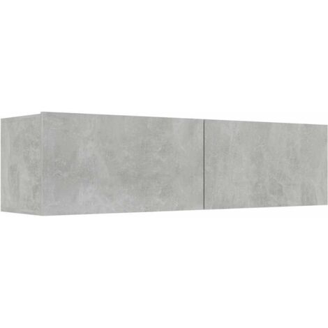 Mueble para TV madera contrachapada gris hormigón 120x30x30 cm vidaXL