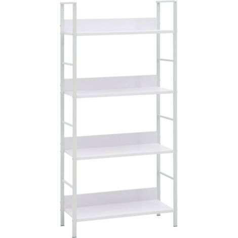 Estantería 4 niveles madera ingeniería blanco 60x27,6x124,5 cm vidaXL