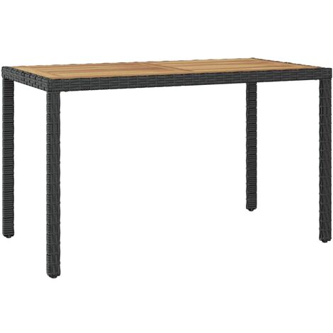 Furniture Limited - Mesa de jardín madera maciza acacia negro y