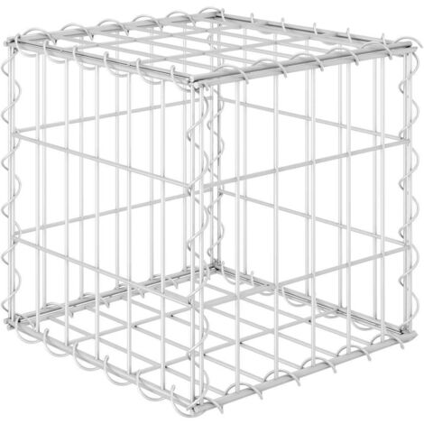 Arriate de gaviones cúbico alambre de acero 30x30x30 cm vidaXL