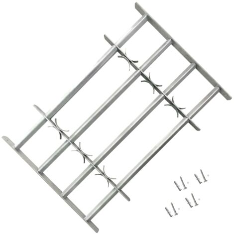 Reja de seguridad ajustable ventana con 4 barras 1000-1500 mm vidaXL