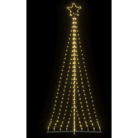 Árbol de Navidad LED 447 LEDs blanco cálido 250 cm vidaXL (1/5)
