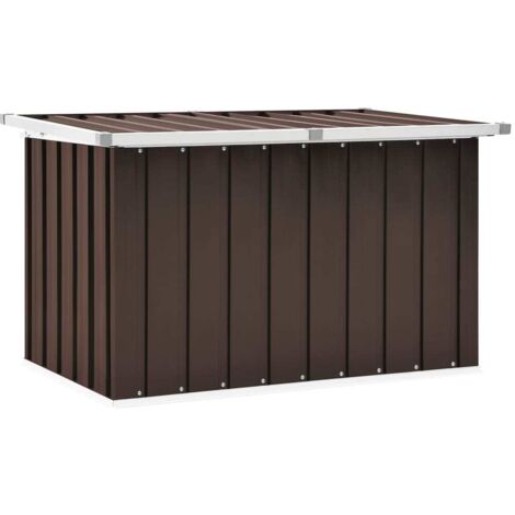 Caja de almacenaje para jardín marrón 109x67x65 cm vidaXL