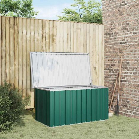 Caja de almacenamiento para jardín verde 129x67x65 cm vidaXL