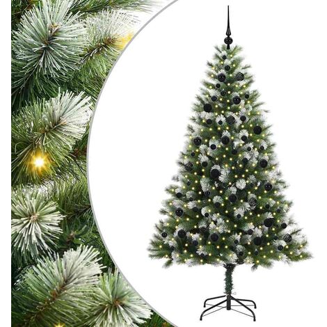 Árbol de Navidad Artificial Plegable con Nieve Esponjosa 210 cm vidaXL (1/5)