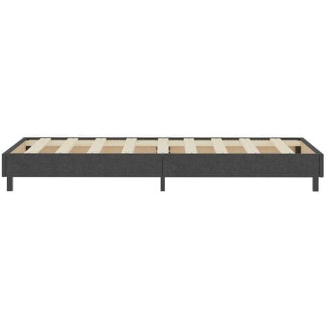 Estructura de cama Box Spring sin colchón tela gris 80x200 cm vidaXL