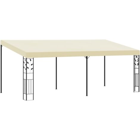 Cenador con montaje en la pared crema 6x3x2,5 m vidaXL