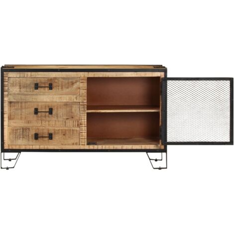 Aparador de madera maciza de mango en bruto 100x31x60 cm vidaXL