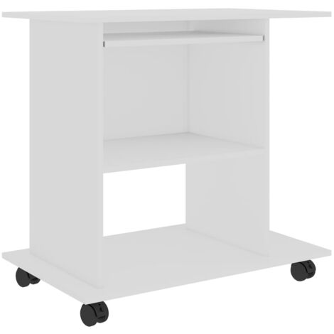 Mesa de ordenador madera contrachapada blanco 80x50x75 cm vidaXL